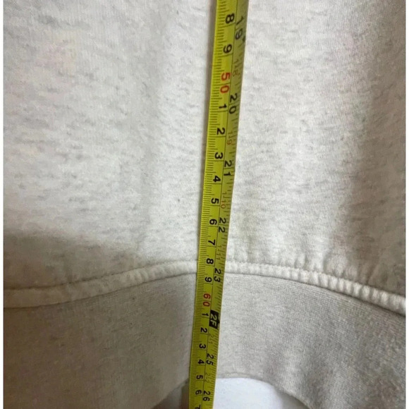 Orvis Mens Long Sleeve Pullover Mock Neck 1/4 Zip Snap Sweatshirt Beige Sz L/G - Picture 4 of 11